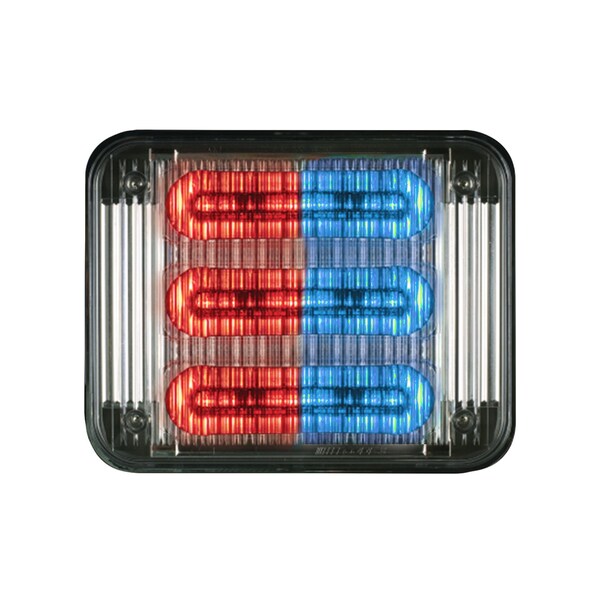 LED PrizmIi, Clear Lens, Red/Blue, 7"X9"