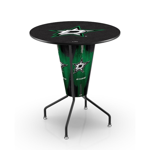 Lighted 42" Black Dallas Stars Pub Table