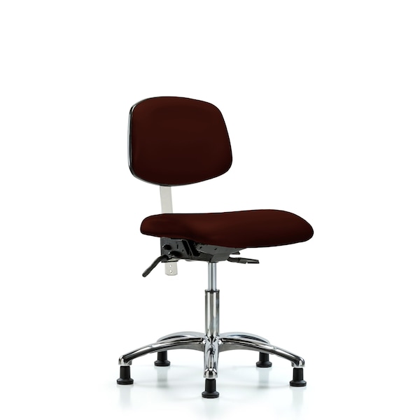Clean Room Chair Desk Chair, Vin, Chrm, Tilt Gld, Burg, CL100, No Arms, 18" to 23" Height, Vinyl