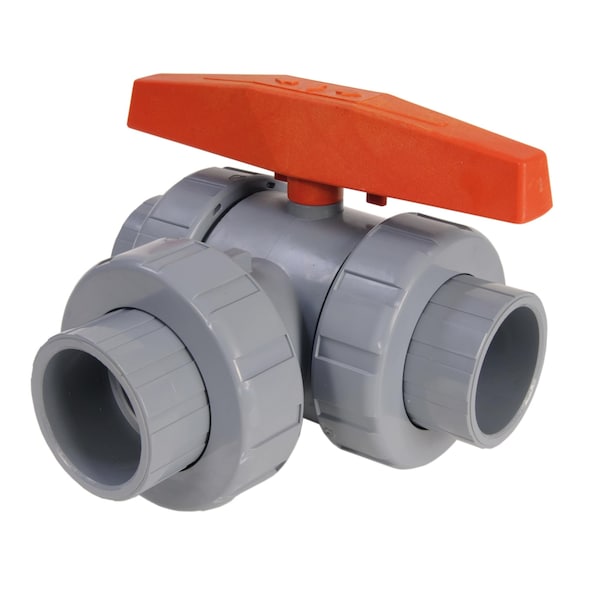 Manual 3-Way Ball Valve, 1", CPVC