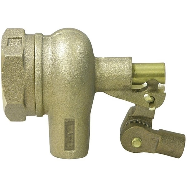 Mechanical Float Valve, 2 in, FNPT, 2 in L Rod, Bronze Body