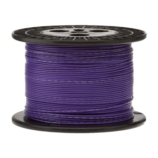 16 AWG Gauge UL1061 Stranded Hook Up Wire, 300V, 0080 Diameter, Violet, 1000 ft Length