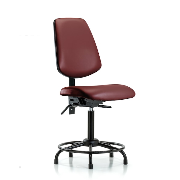 Vinyl Chair, Med Bench, Round Tube Base, Med Back, Tilt, Glides, Borscht