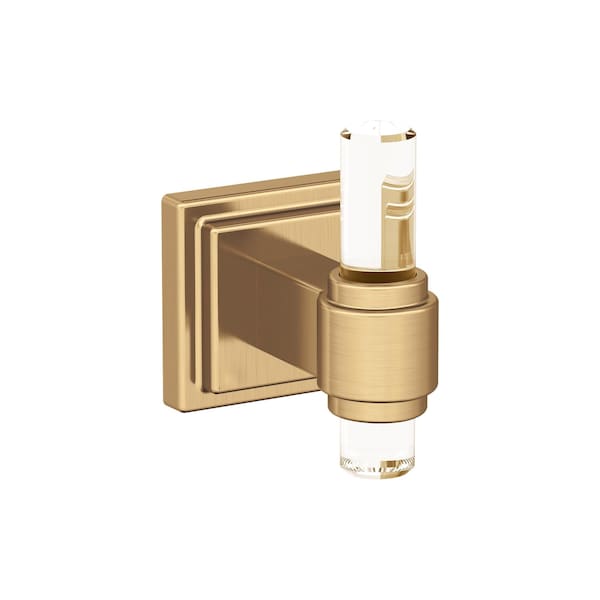 Glacio Clear/Champagne Bronze Contemporary Single Robe Hook