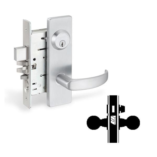 MA301 DANE-GALA 626 Grade 1 Mortise Lock, Privacy, 2-3/4 in. Backset