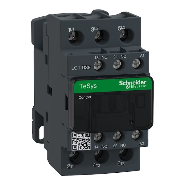 IEC Magnetic Contactor, 1NC/1NO, 110V AC, 3 P, Non-Reversing, Screw Clamp