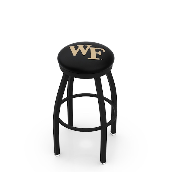 25" Blk Wrinkle Wake Forest Swivel Bar Stool, Accent Ring