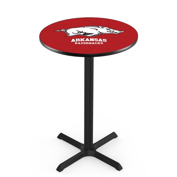 42" Blk Wrinkle Arkansas Pub Table, 36" dia. Top
