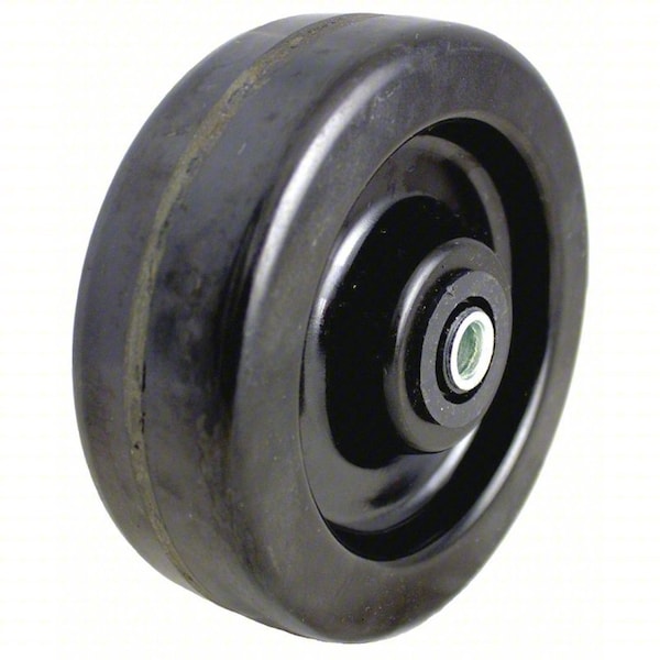 Caster Wheel, 6"dia, 1,600 lb, Black