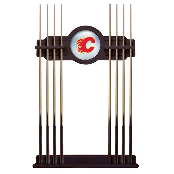 Calgary Flames Cue Rack in English Tudor Finish