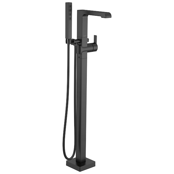 Ara Single Handle Floor Mount Tub Filler Trim with Hand Shower