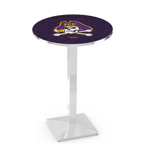 42" Chrome East Carolina Pub Table, 36" dia. Top