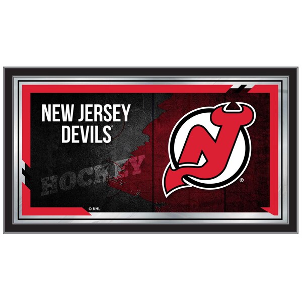 New Jersey Devils 15" x 26" Hockey Collector Mirror by Holland Bar Stool Company