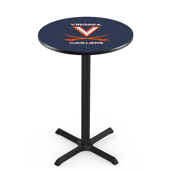 42" Blk Wrinkle Virginia Pub Table, 36" dia. Top