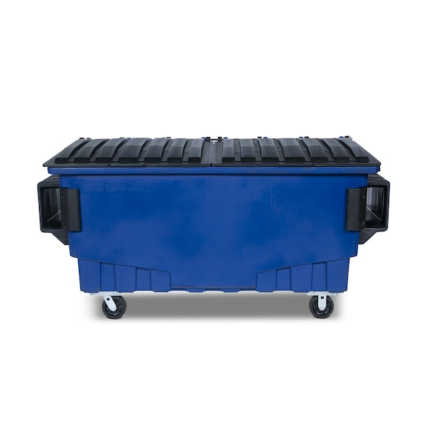 Front Load Container, 1 Cubic Yard 750 lbs. Cap., Blue