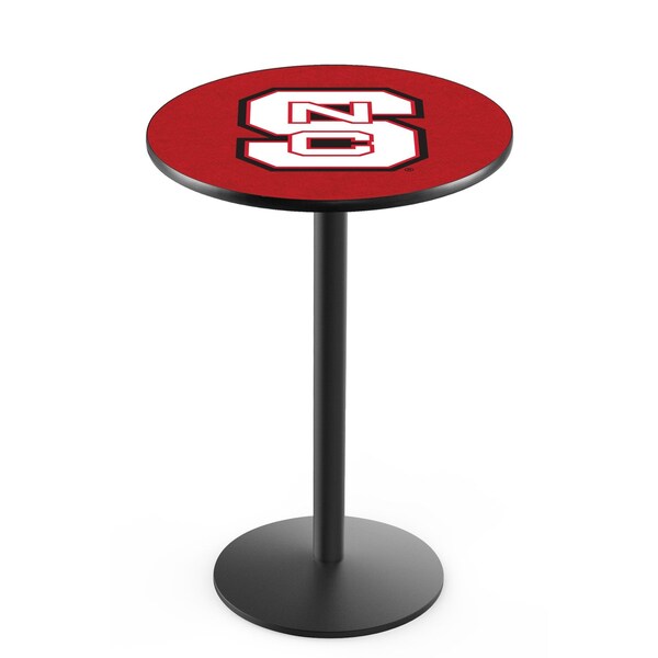 42" Blk Wrinkle North Carolina State Pub Table, 36" dia. Top
