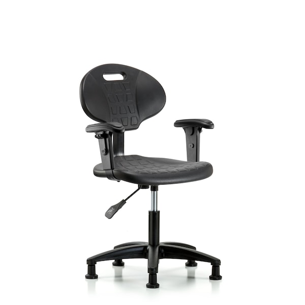 Desk Chair Erie Desk Chair, AA, Glides, Adjustable Arms, 17" to 22" Height, Black; Blue