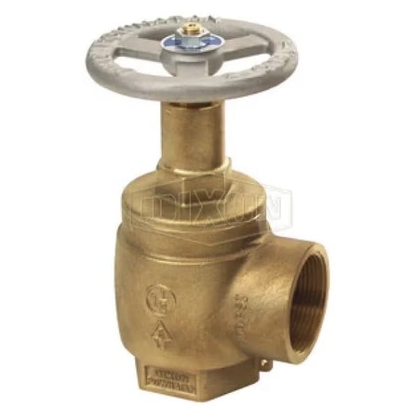 Angle Hose Valve, 1-1/2 in, FNPT, Brass Body