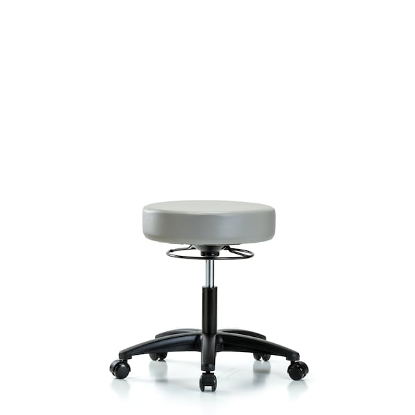 Desk Stool, Vinyl, Casters, Dov