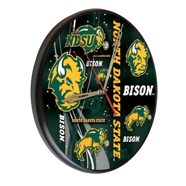 North Dakota State University 13" Solid Wood Clock