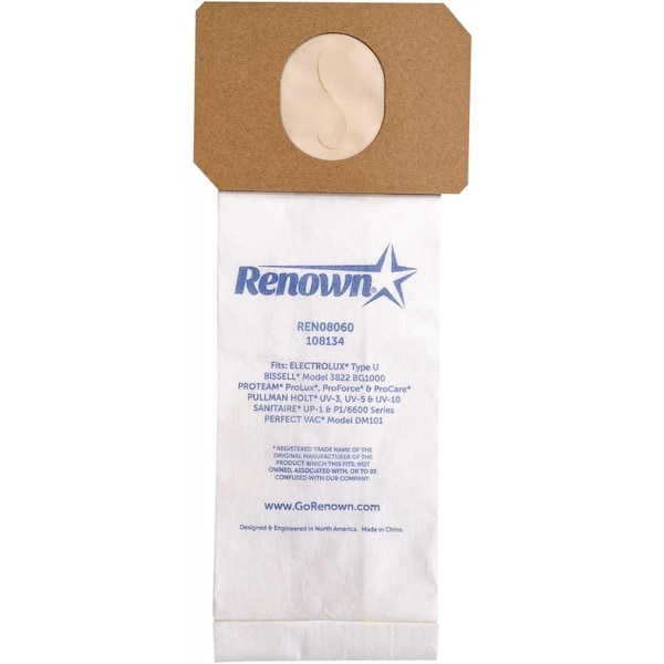 Vacuum Bag for Electrolux U/ProTeam ProForce Equivalent To 248, 103483, 62100, 10PK