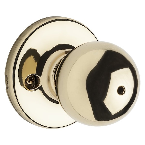 Privacy Door Knob, Polished Brass
