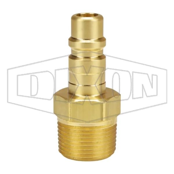 DF Series Industrial Male Quick Disconnect Pneumatic Plug, 3/4-14 Nominal, Quick Disconnect Plug x N