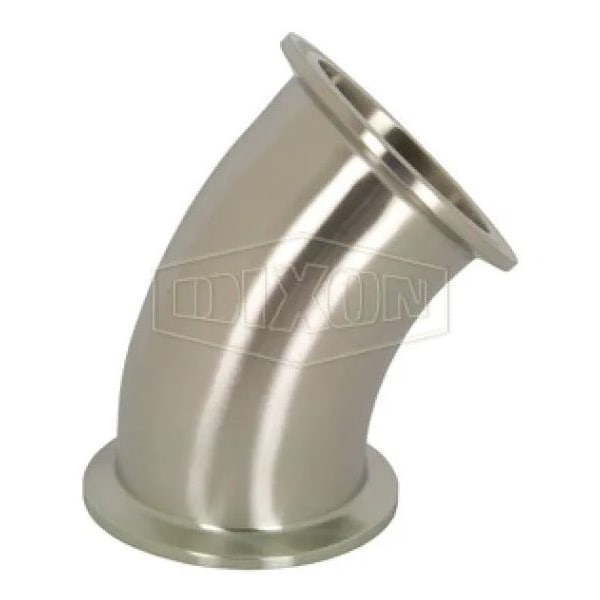 Clamp Elbow, Series: B2KMP, Fitting/Connector Type: 45 deg Elbow, 1 in Nominal Size, 316/316L SS, Do
