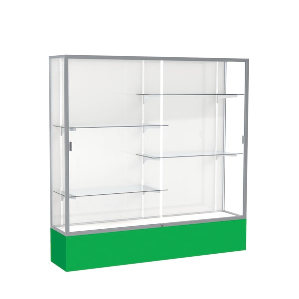 Spirit Floor Display Case 72x72x16, White, Satin