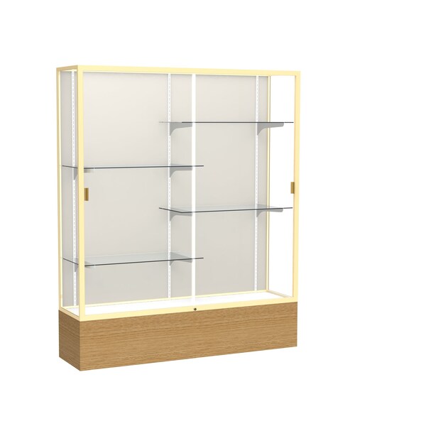Floor Display Case 60x72x16, Plaque, Champange