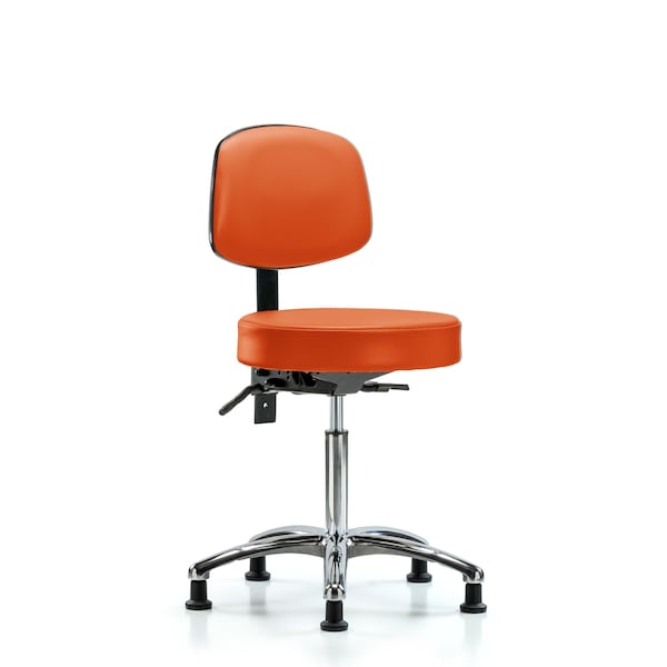Ben Stool, Med, Vin, Bk, Chrome, Gld, Orange