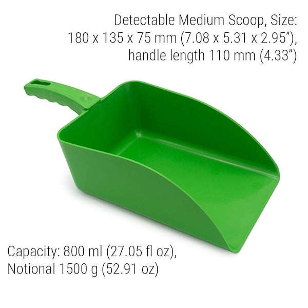 Scoop, 7.08 in L, Green, PK5