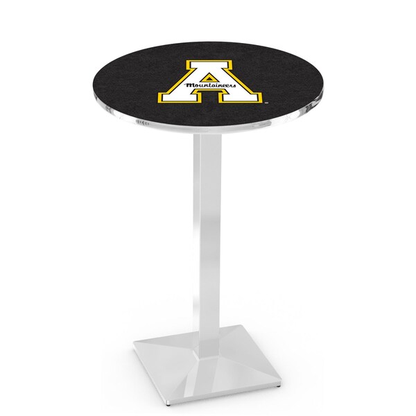 42" Chrome Appalachian State Pub Table, 36" dia. Top