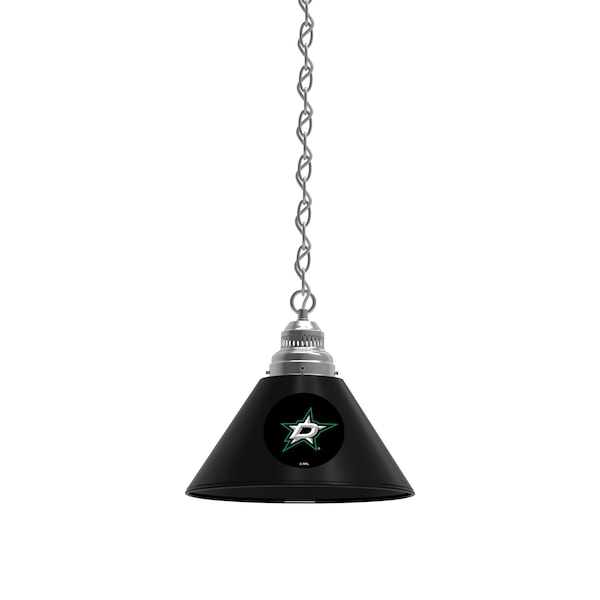 Dallas Stars Pendant Light, Chrome Fixture