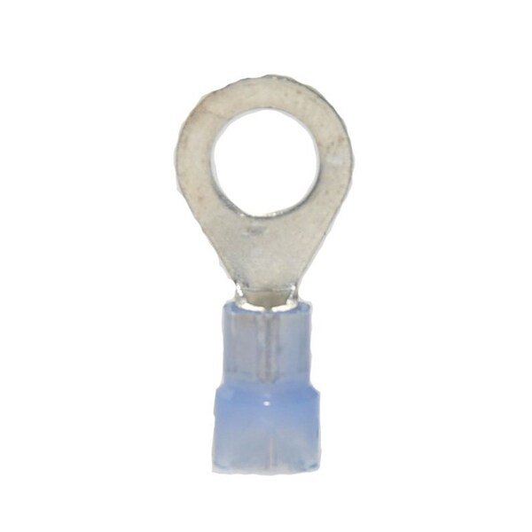 Ring Terminal, 1/4 in Stud Size, 14 AWG, 600 V, Nylon Insulated, 1000 PK