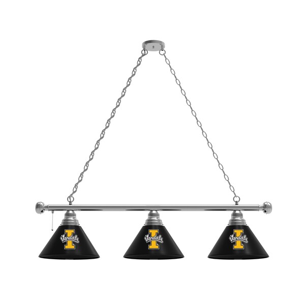 Idaho 3 Shade Billiard Light, Chrome Fixture