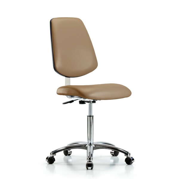 Clean Room Chair 22" to 29" Height, Vinyl, Taupe