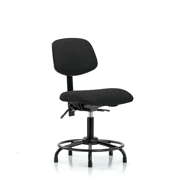 Desk Chair Desk Chair, Fabric, RT Tilt Glides, Blk, No Arms, 19" to 24" Height, Fabric, Black