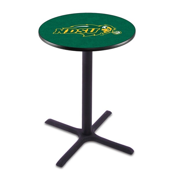 42" Blk Wrinkle North Dakota State Pub Table, 36" dia. Top