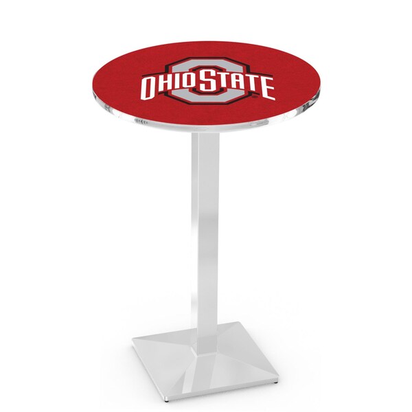42" Chrome Ohio State Pub Table, 36" dia. Top