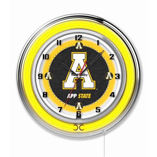 Appalachian State University Double Neon 19" Clock