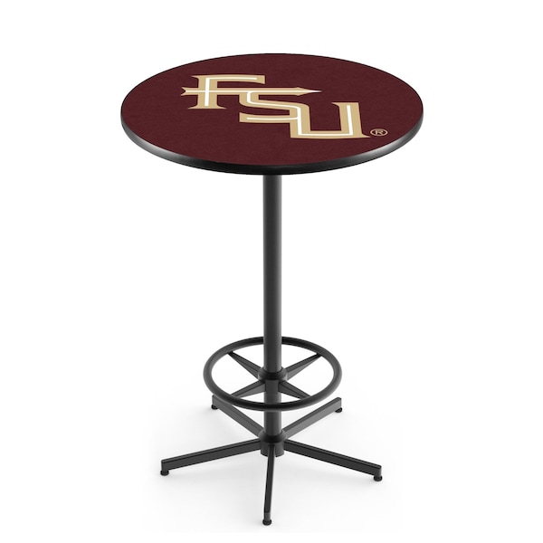 42" Black Florida State (Script) Pub Table