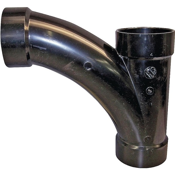 CANPLAS Combination Tee Pipe Wye, 2 in, Hub, ABS, Black