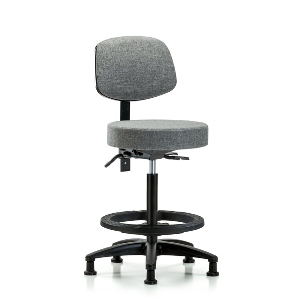 Bench Stool, Hi, Fab, Bk, Tilt, BF, Gld, Gry