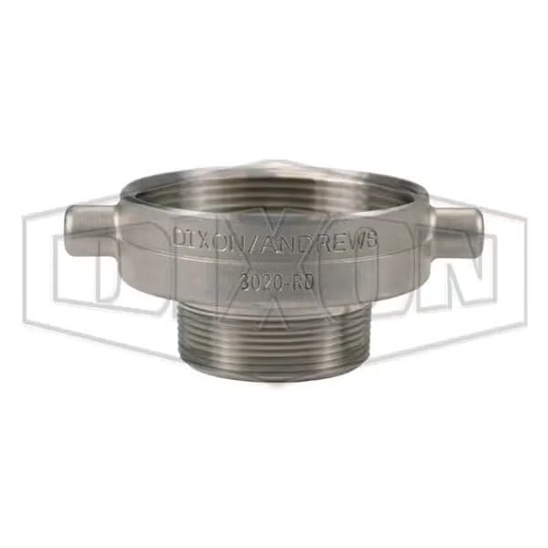 Tank Transport Reducer, 3 x 2 in Nominal, FNPSM x MNPT, SS, Domestic