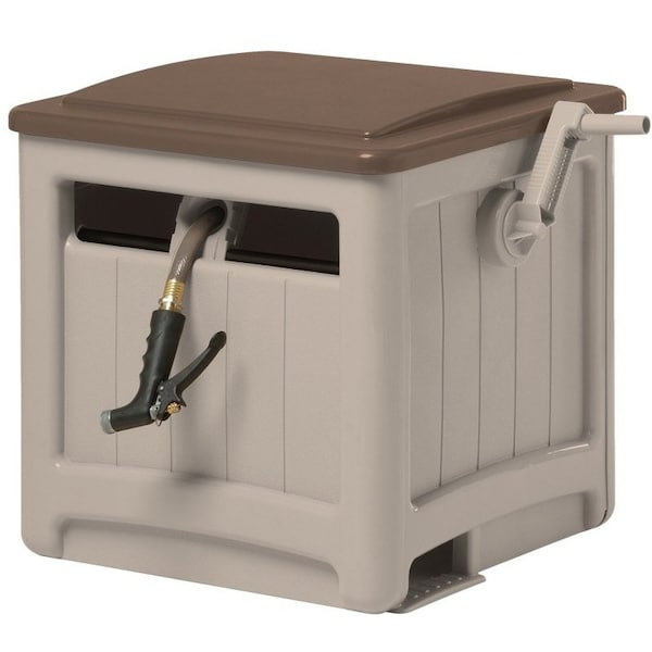 Suncast SMT200B Hose Hideaway, Resin, Taupe/Mocha