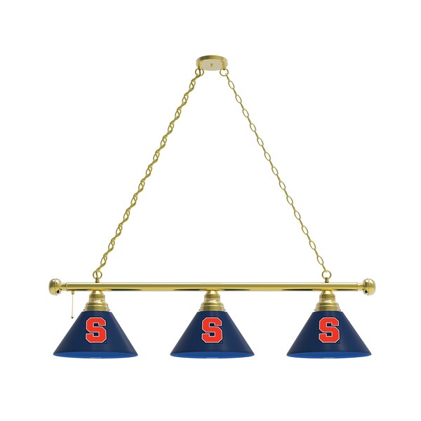 Syracuse 3 Shade Billiard Light, Brass Fixture