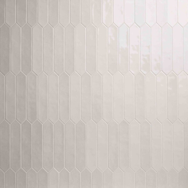 Renzo Dove Pickett 2.5" X 13" Glossy Ceramic Wall Tile, PK62