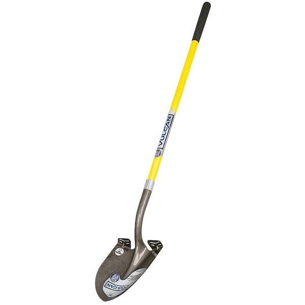 14 ga Shovel, Carbon Steel Blade, Fiberglass Handle W/ Cushion Grip