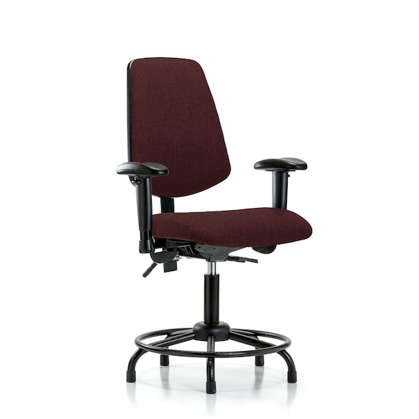 Desk Chair Fab Desk Chair, Med, Bk, RT, AA, Glds, Bur, Adjustable Arms, 19" to 24" Height, Fabric